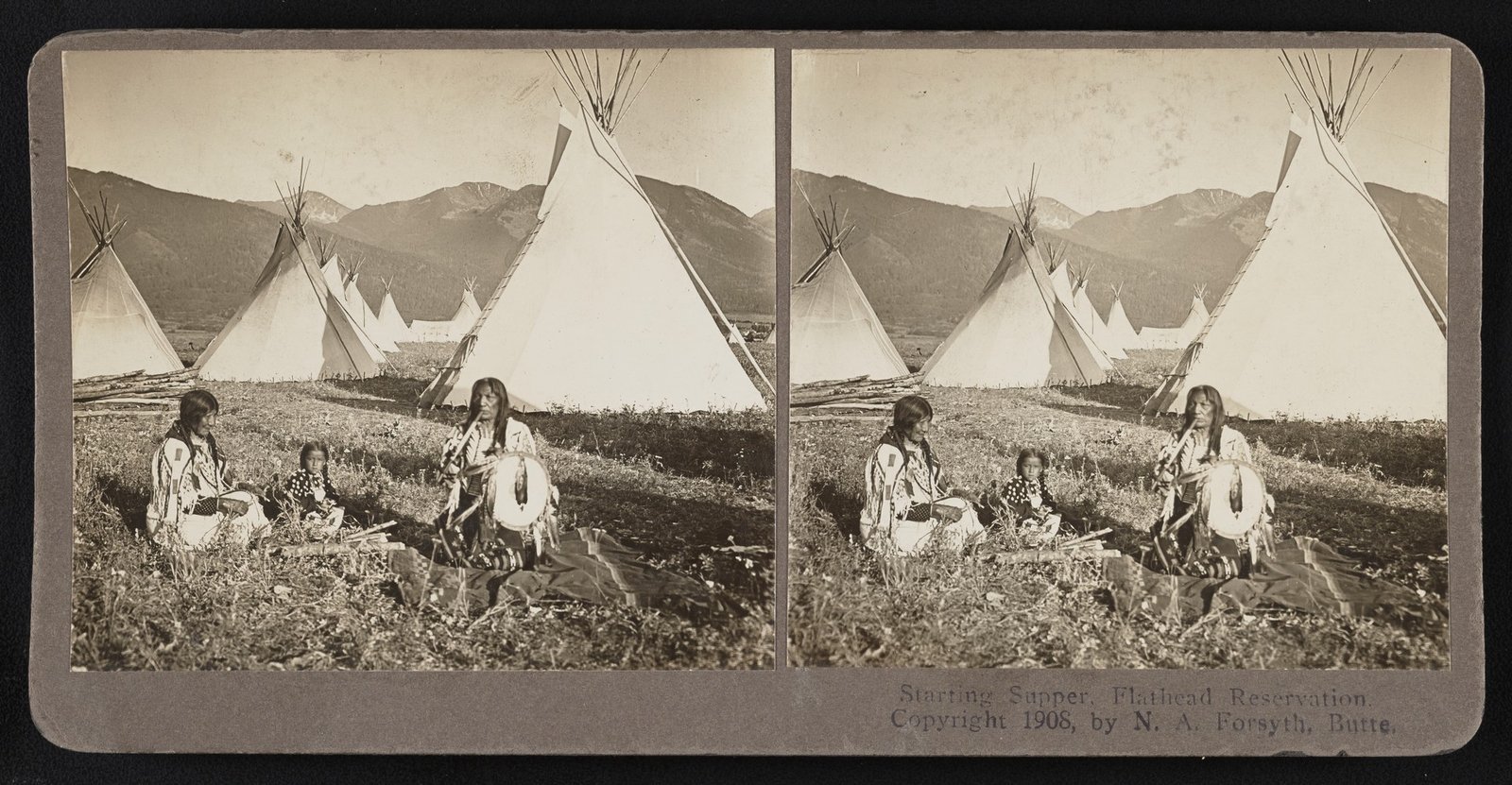 Full-size Stereograph – Salish Nation, 1908